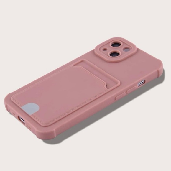 IPhone 13 blush in color phone case with built in card holder - Picture 2 of 4